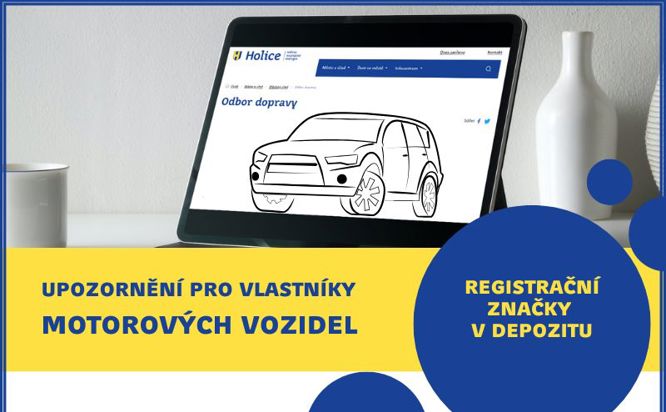 Upozornění pro vlastníky motorových vozidel, jejichž registrační značky byly uloženy do tzv. depozitu před dnem 01.03.2023