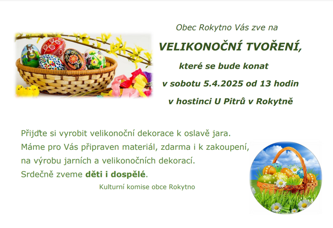 Model.Name: 2025 04 05 Rokytno Velikonoční Tvoření Plakát