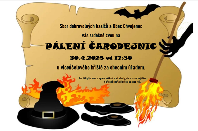 Model.Name: 2025 04 30 Chvojenec Čarodějnice Plakát