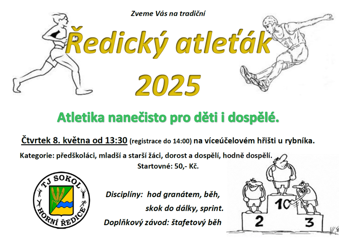 Model.Name: 2025 05 08 Horní Ředice Atleťák Plakát