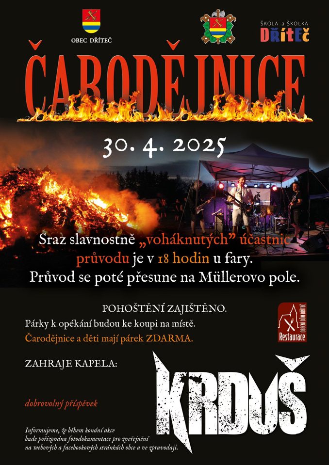 Model.Name: 2025 04 30 Dříteč Čarodějnice 2025 Plakát