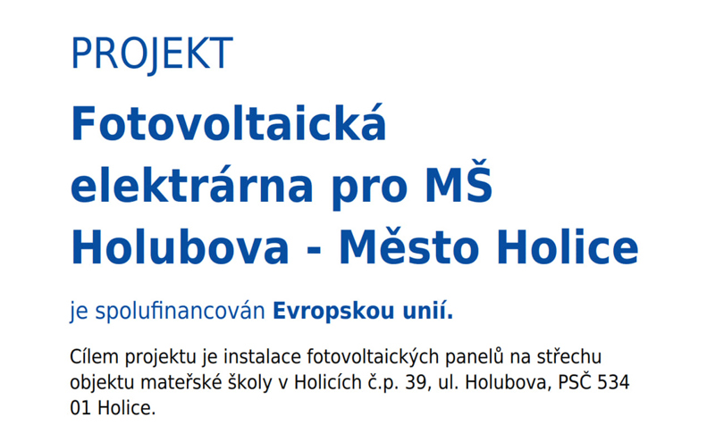 Zobrazit obrázek: Fotovoltaika MS Holubova Detail