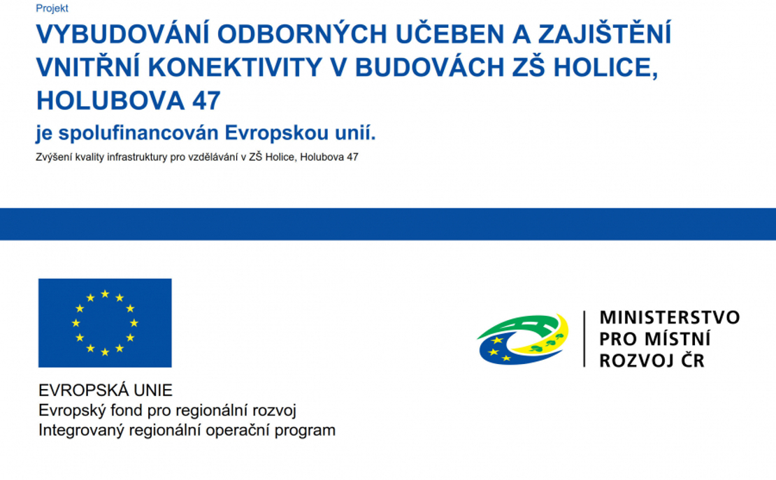 Vybudování odborných učeben - ZŠ Holubova