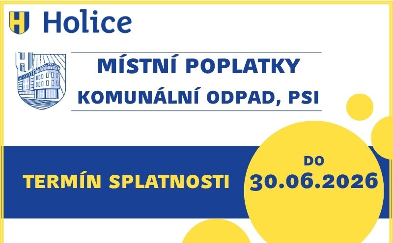 Upozornění na splatnost místních poplatků