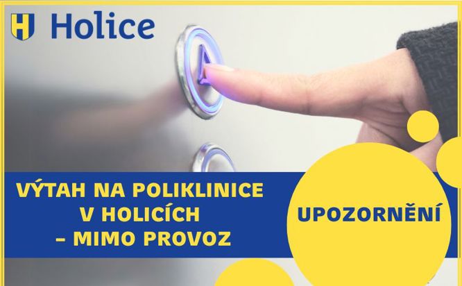 Výtah na poliklinice – mimo provoz
