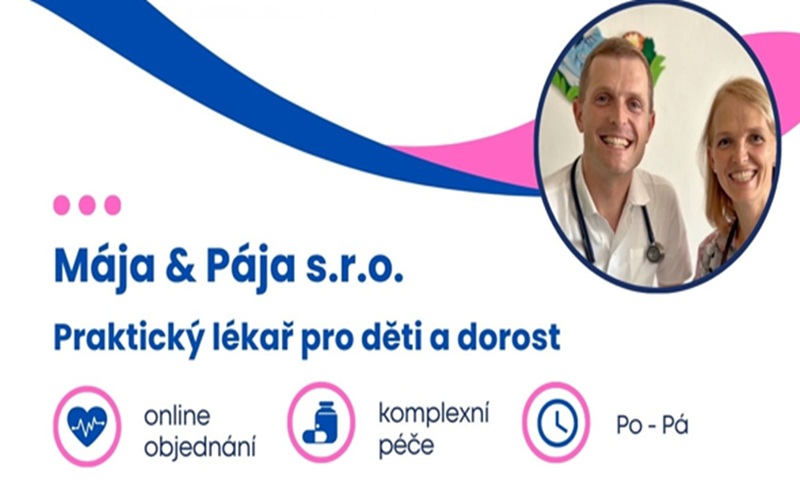 Ordinace praktického lékaře pro děti a dorost Mája & Pája s.r.o.  přijímá nové pacienty