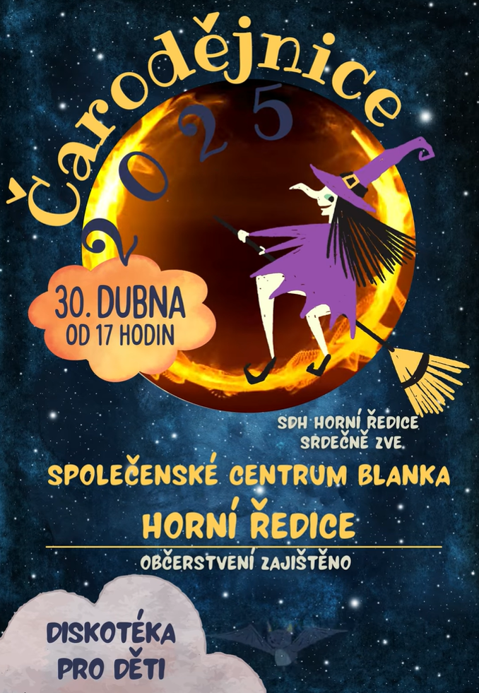 Model.Name: 2025 04 30 Horní Ředice Čarodějnice 2025 Plakát